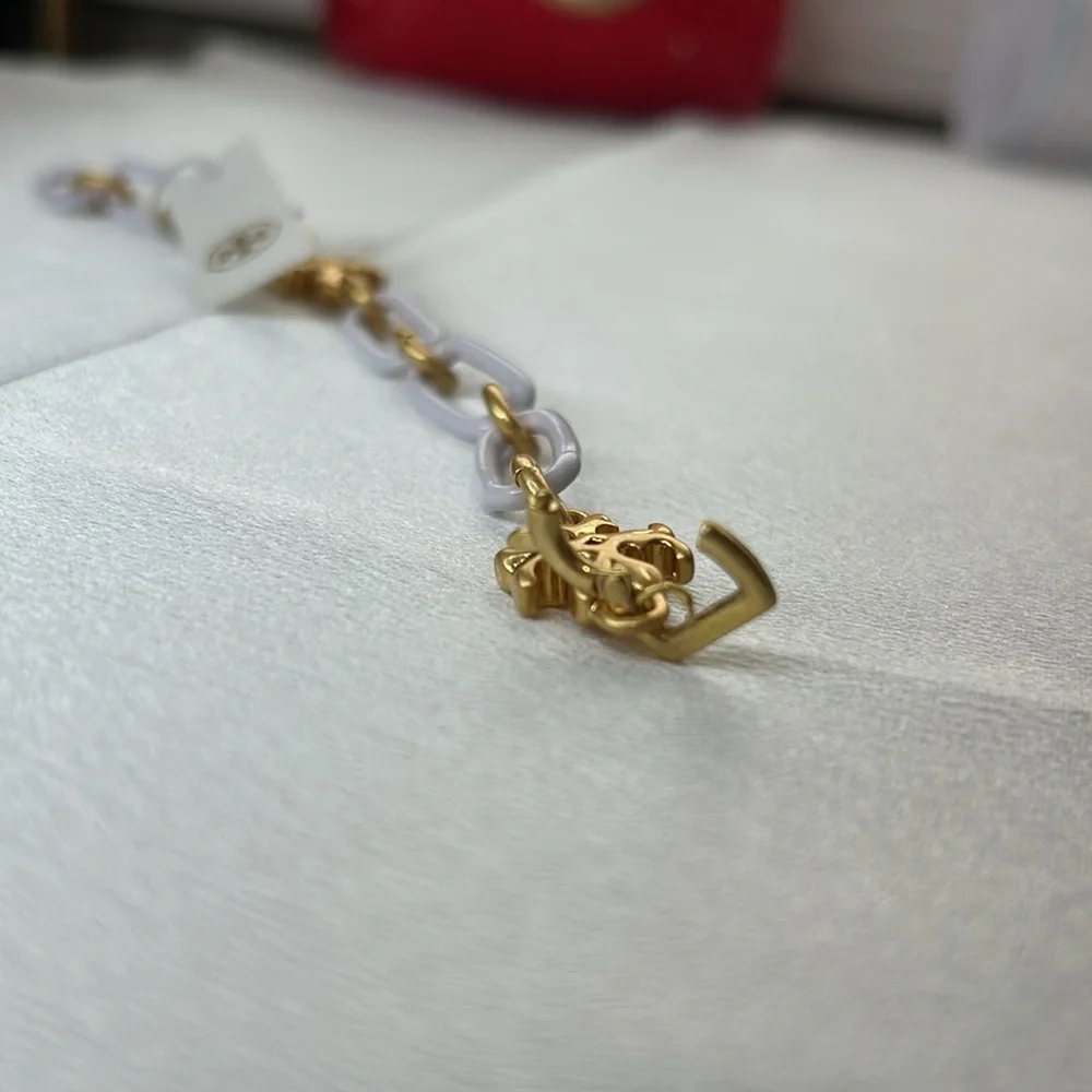 Brand new Tory Burch gold and white bracelet - Picture 3 of 4